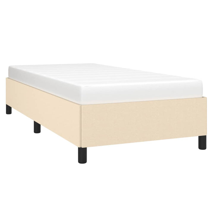 sengeramme uden madras 80x200 cm stof cremefarvet