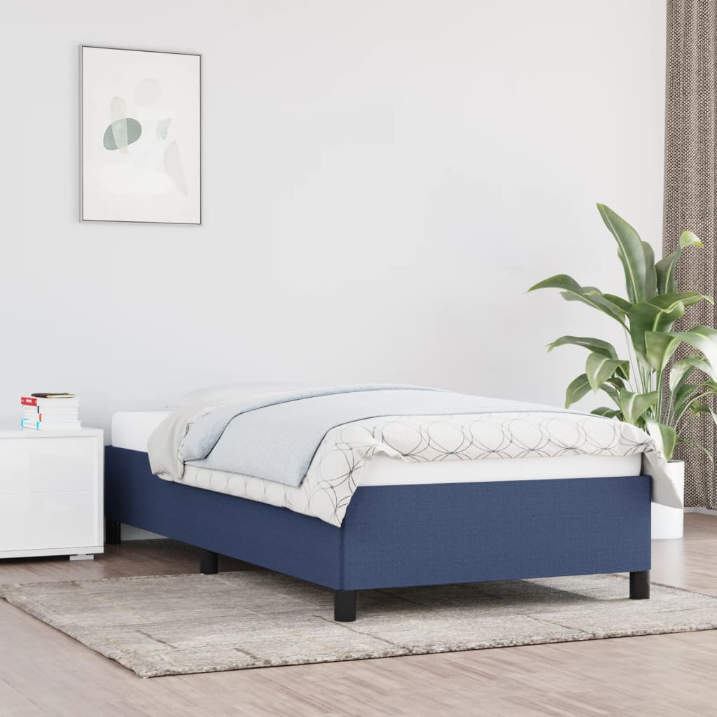 sengeramme uden madras 80x200 cm stof blå
