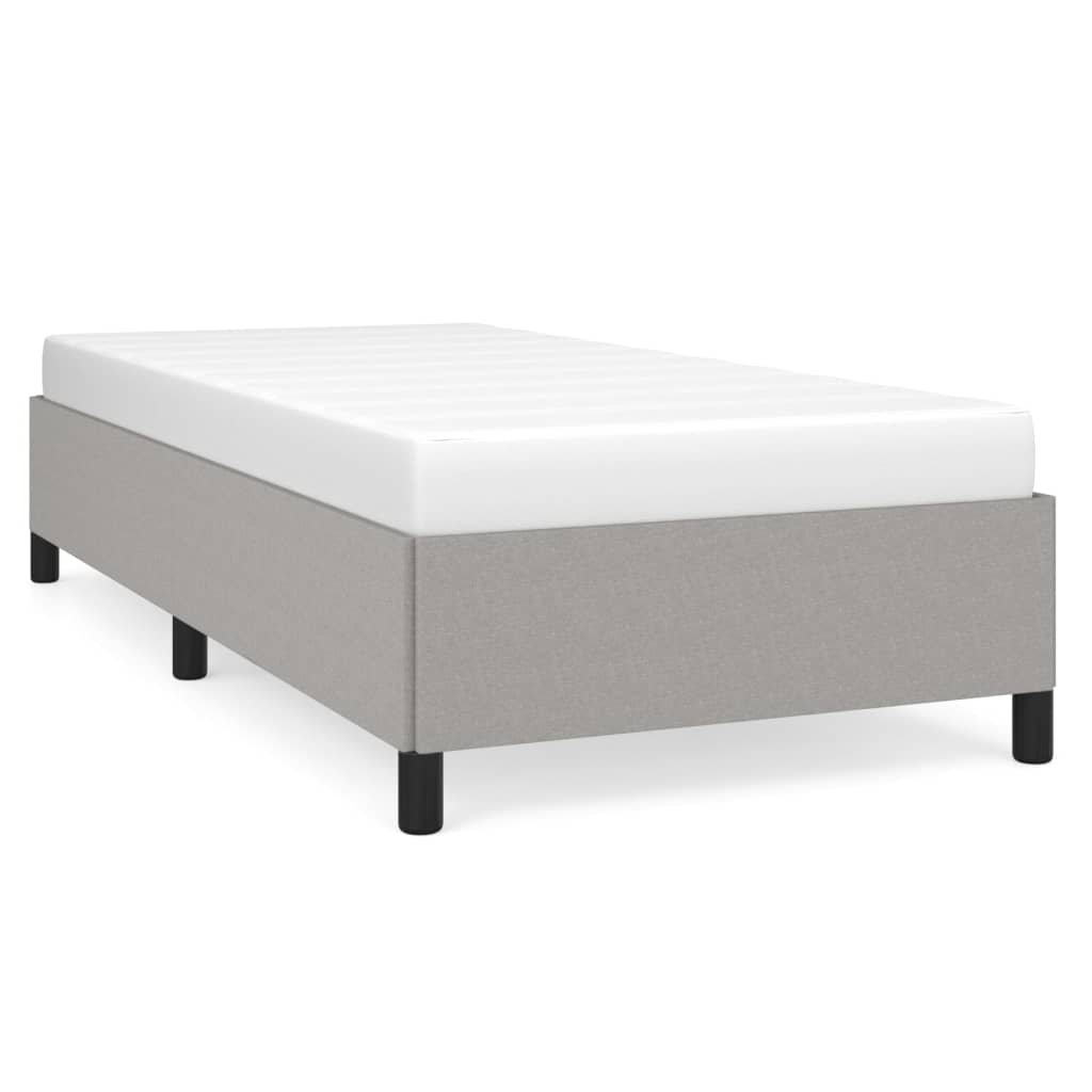 Sengeramme uden madras Lysegrå 90x190 cm Stof