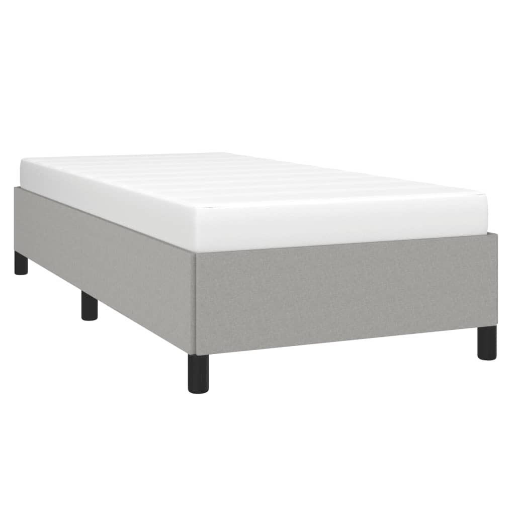 Sengeramme uden madras Lysegrå 90x190 cm Stof