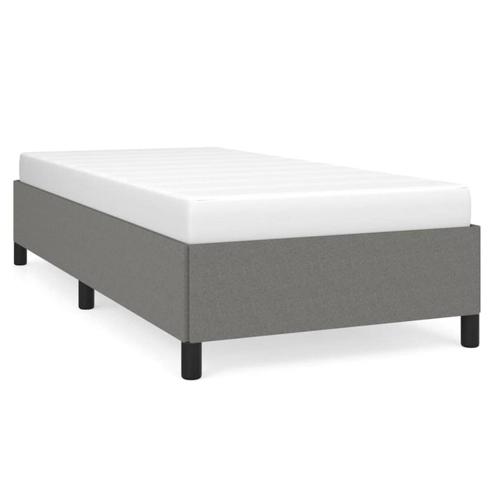 Sengeramme uden madras Mørkegrå 90x190 cm Stof