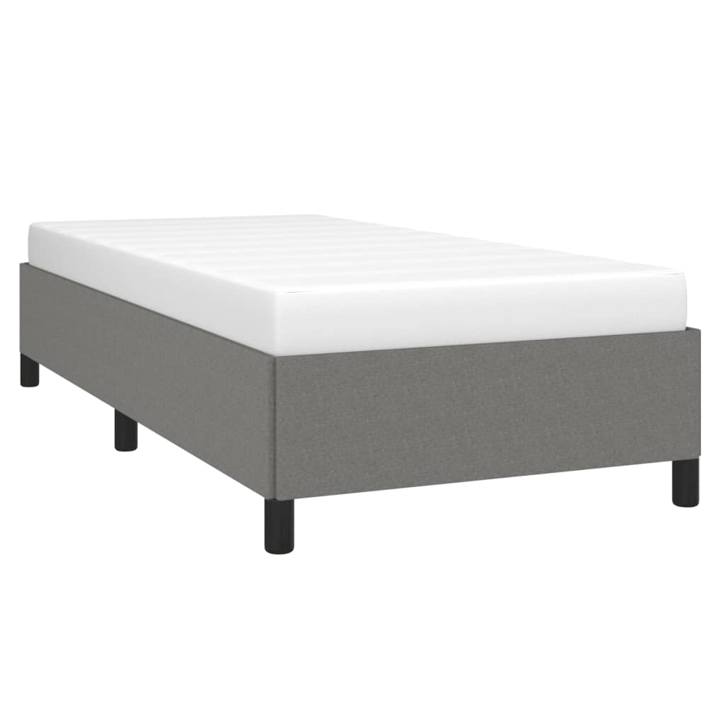 Sengeramme uden madras Mørkegrå 90x190 cm Stof