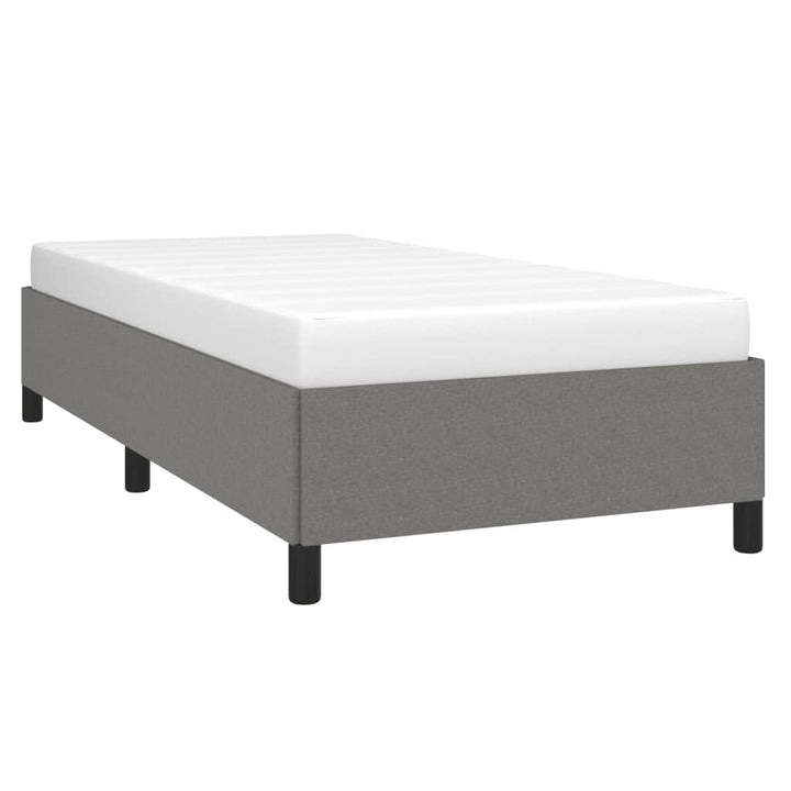 Sengeramme uden madras Mørkegrå 90x190 cm Stof