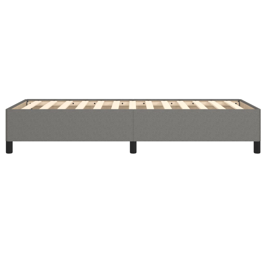 Sengeramme uden madras Mørkegrå 90x190 cm Stof