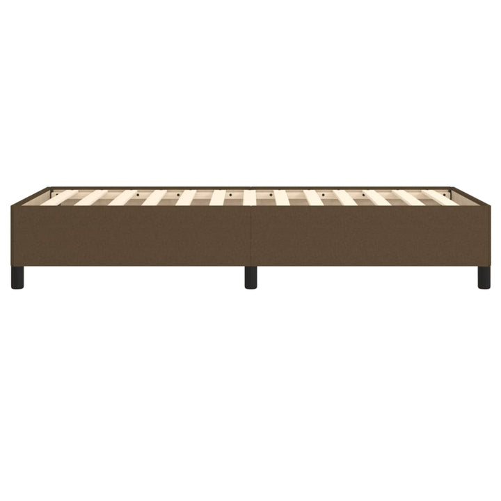 Sengeramme uden madras Mørkebrun 90x190 cm Stof