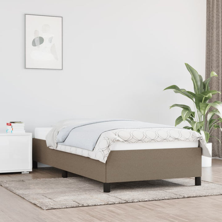 sengeramme uden madras 90x190 cm stof gråbrun