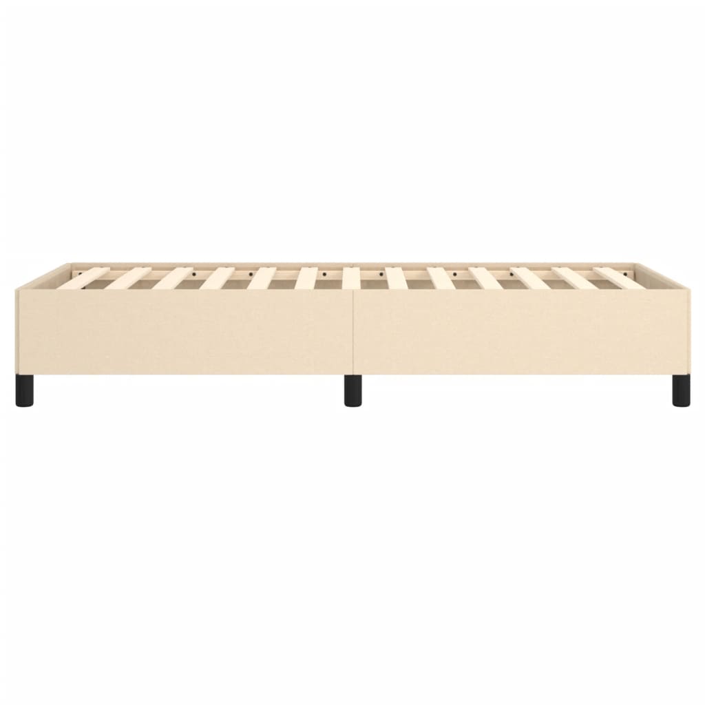 sengeramme uden madras 90x190 cm stof cremefarvet