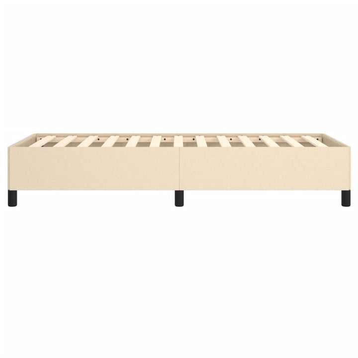 sengeramme uden madras 90x190 cm stof cremefarvet