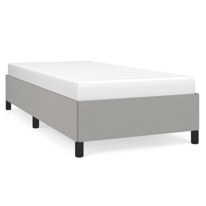 Sengeramme uden madras Lysegrå 90x200 cm Stof