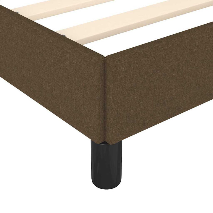 Sengeramme uden madras Mørkebrun 90x200 cm Stof