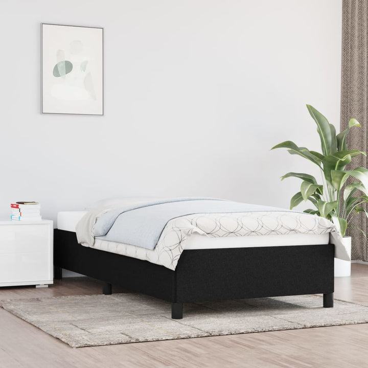 Sengeramme uden madras Sort 100x200 cm Stof