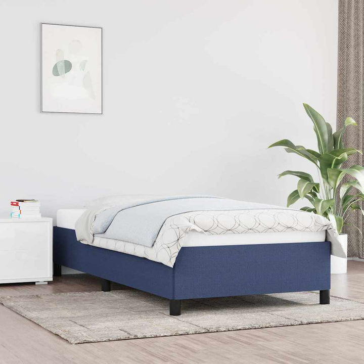 sengeramme uden madras 100x200 cm stof blå