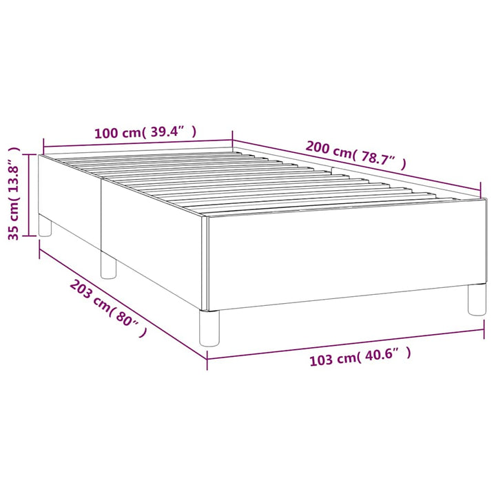 Sengeramme uden madras Grøn 100x200 cm Stof