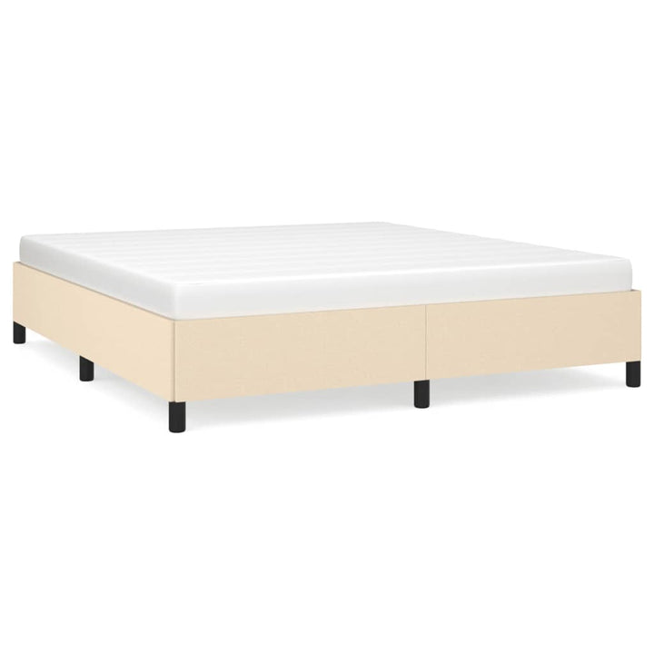 sengeramme uden madras 160x200 cm stof cremefarvet