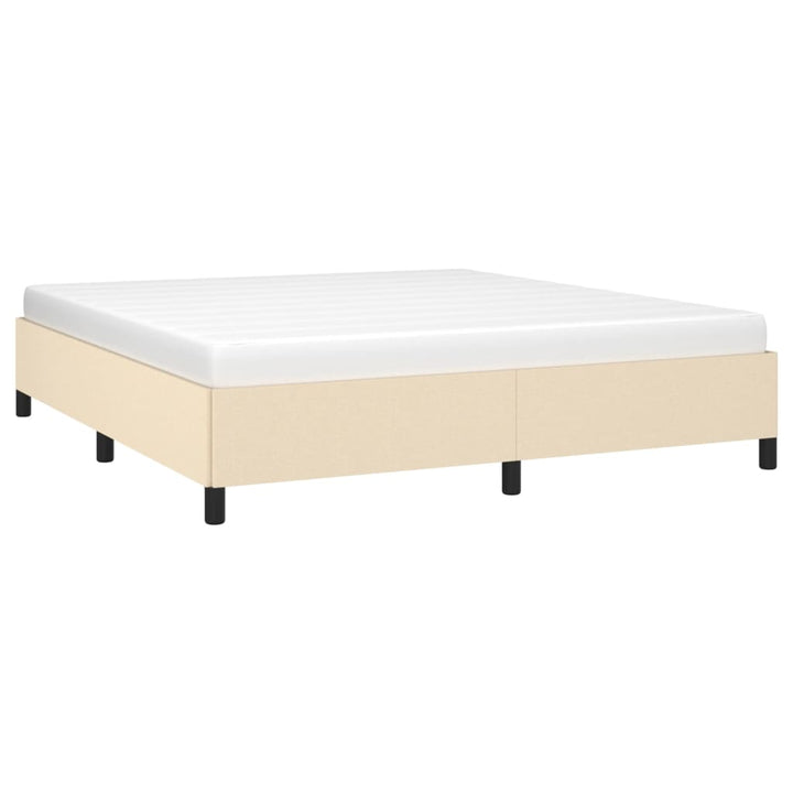 sengeramme uden madras 160x200 cm stof cremefarvet