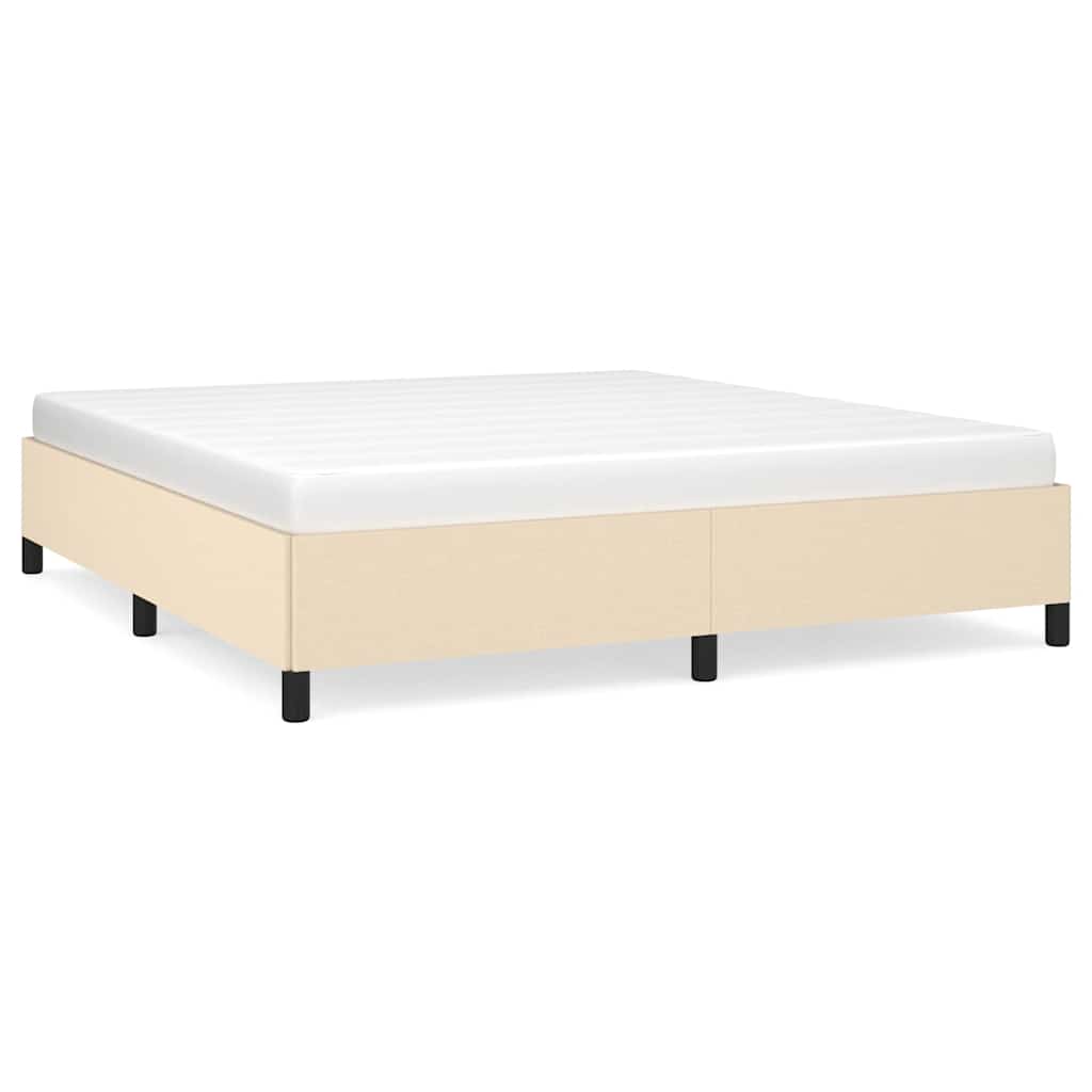 sengeramme uden madras 180x200 cm stof cremefarvet