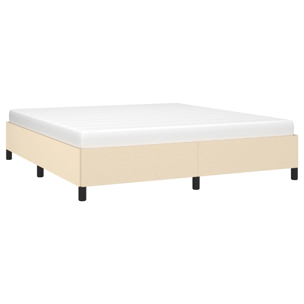 sengeramme uden madras 180x200 cm stof cremefarvet