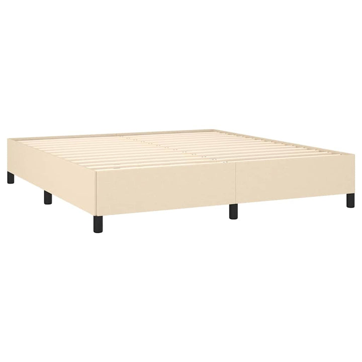sengeramme uden madras 180x200 cm stof cremefarvet