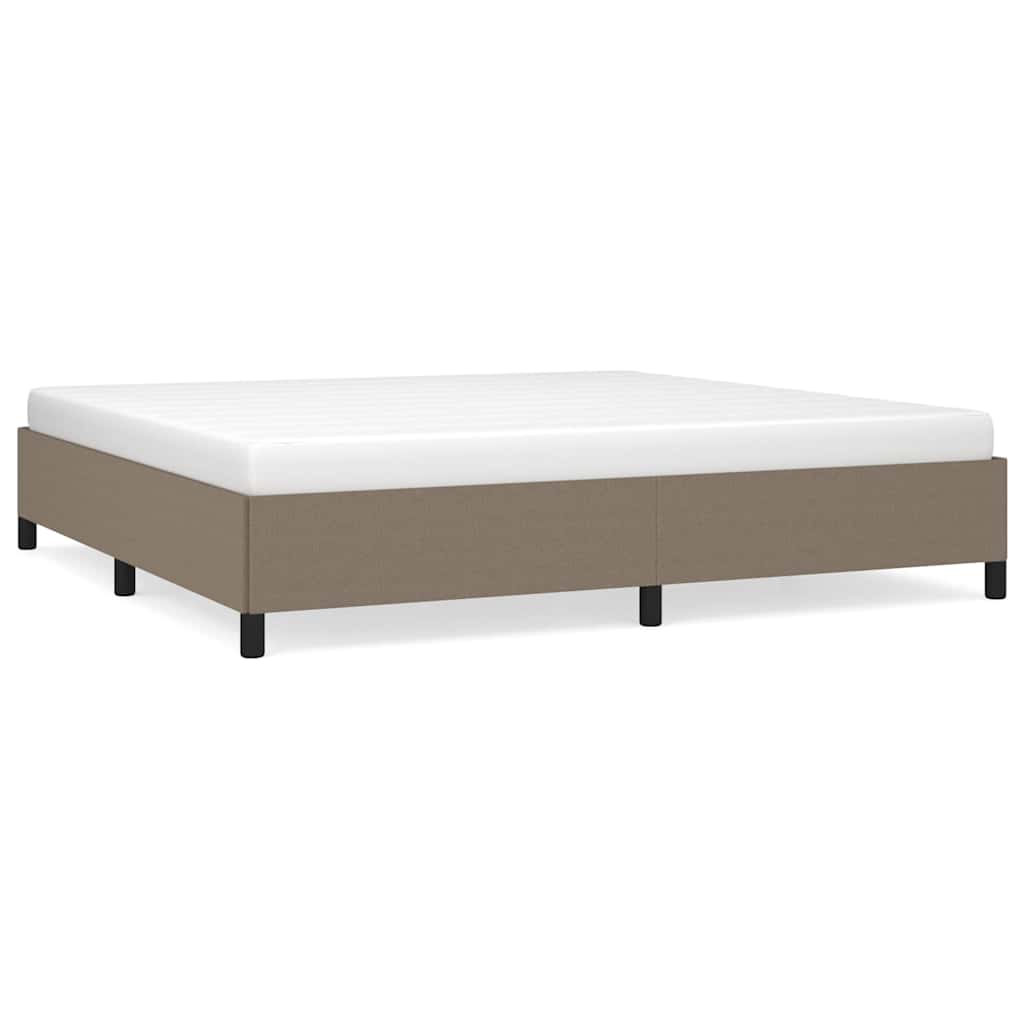 sengeramme uden madras 200x200 cm stof gråbrun