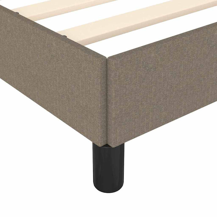 sengeramme uden madras 200x200 cm stof gråbrun