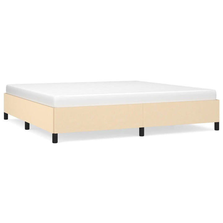 sengeramme uden madras 200x200 cm stof cremefarvet