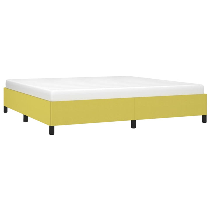 Sengeramme uden madras Grøn 200x200 cm Stof