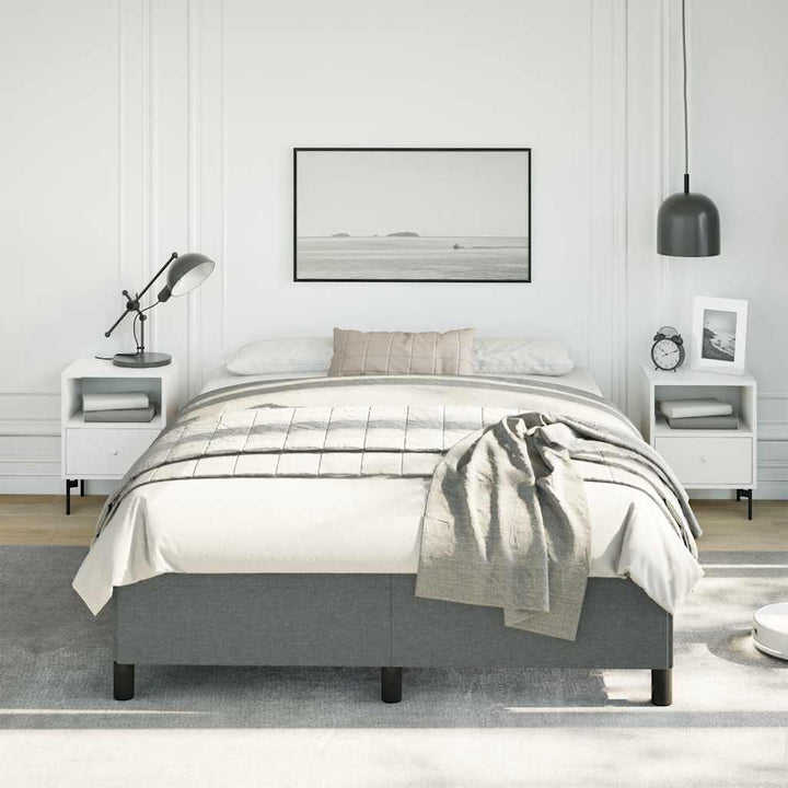 sengestel uden madras mørkegrå 137x190 cm stof