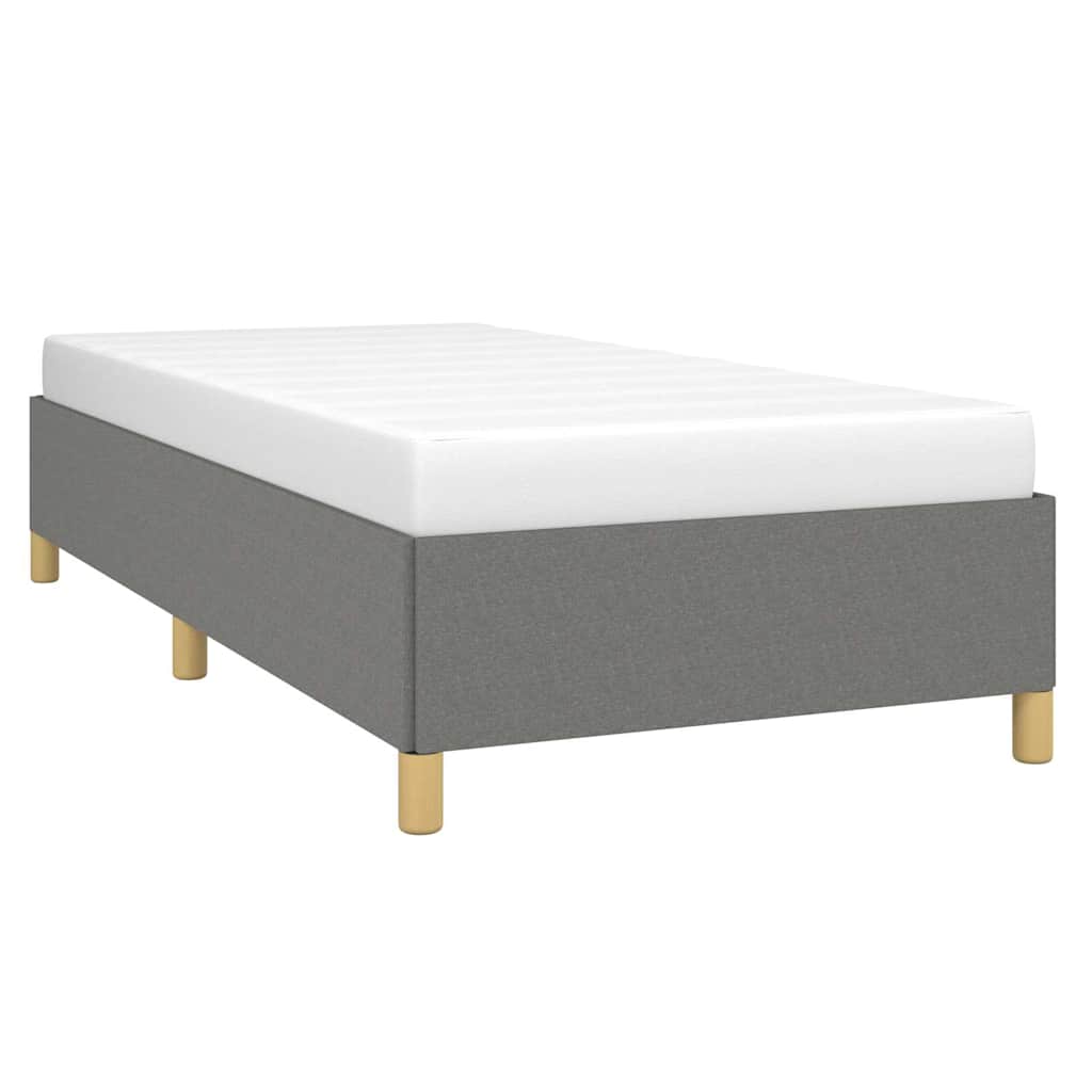 Sengeramme uden madras Mørkegrå 80x200 cm Stof