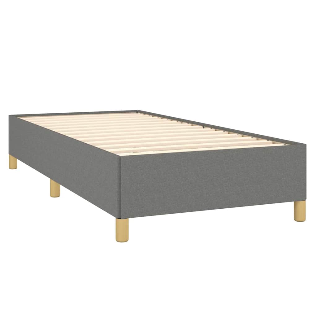 Sengeramme uden madras Mørkegrå 80x200 cm Stof