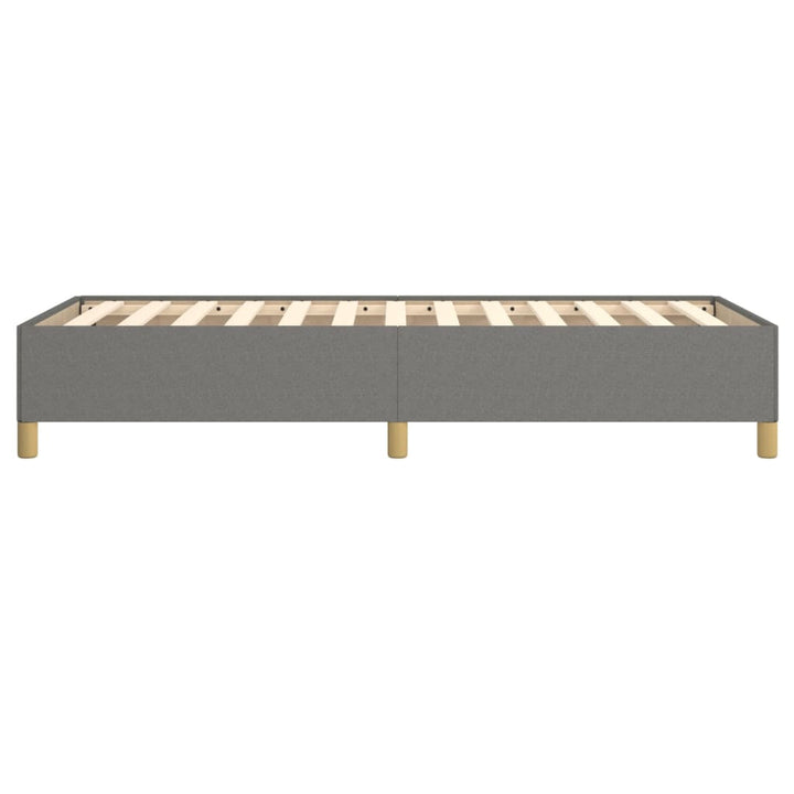 Sengeramme uden madras Mørkegrå 90x190 cm Stof