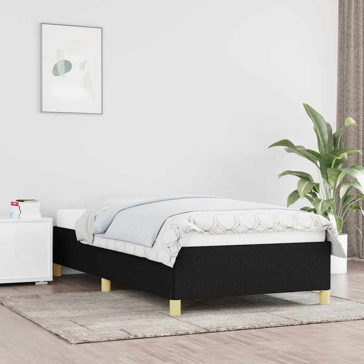 sengeramme uden madras 90x190 cm stof sort