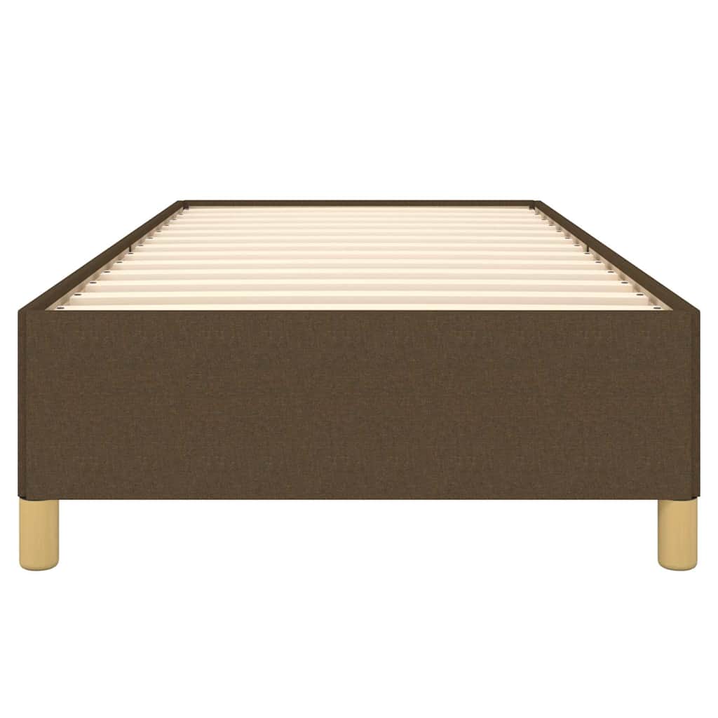 Sengeramme uden madras Mørkebrun 90x190 cm Stof