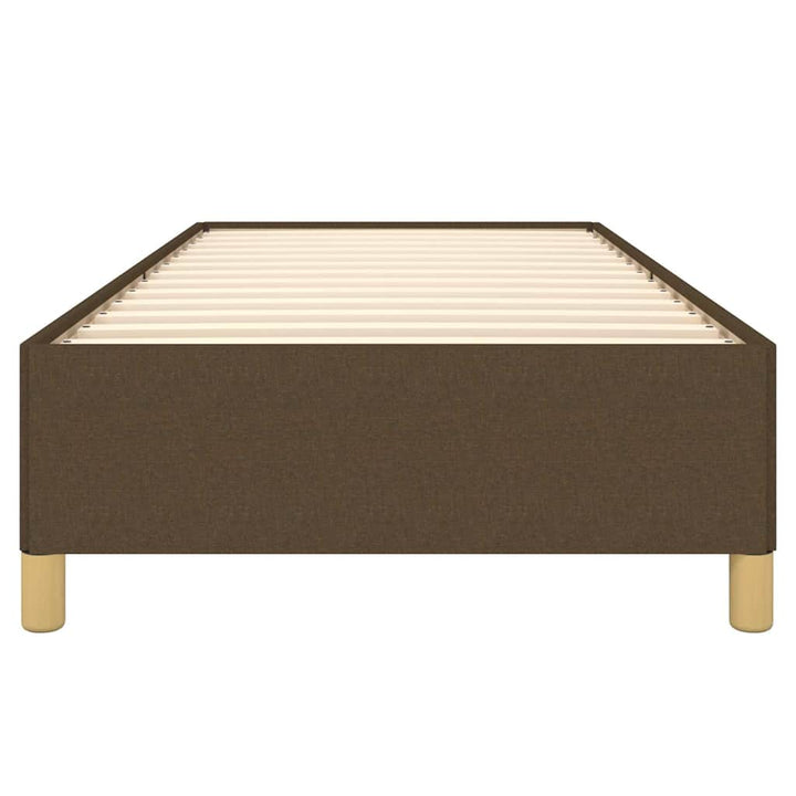 Sengeramme uden madras Mørkebrun 90x190 cm Stof