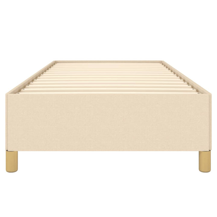 sengeramme uden madras 90x190 cm stof cremefarvet