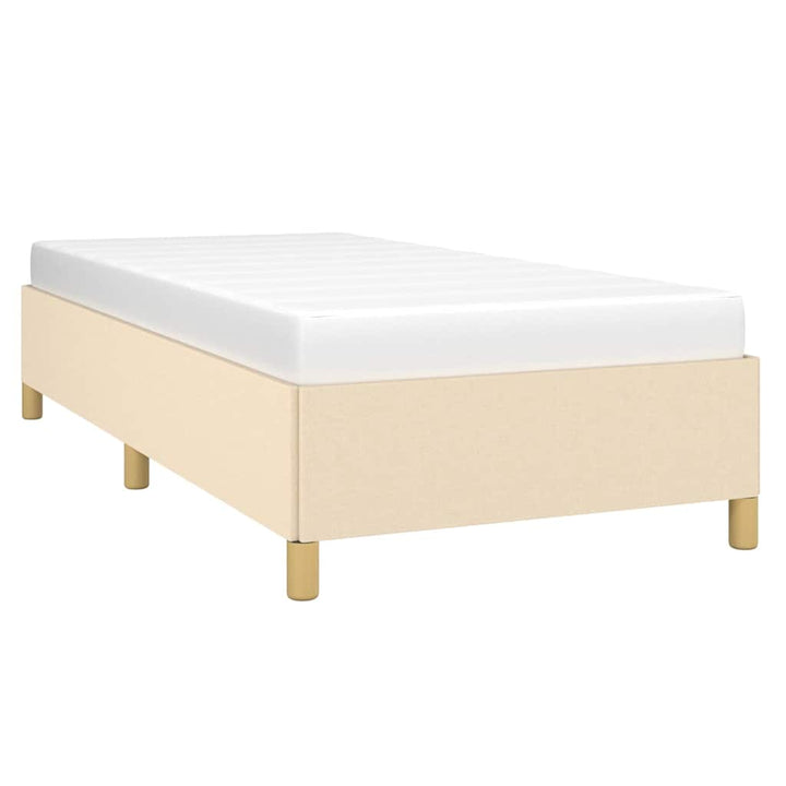 sengeramme uden madras 90x200 cm stof cremefarvet