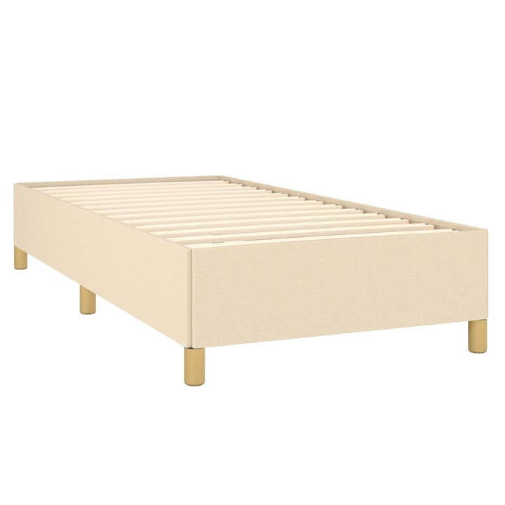 sengeramme uden madras 90x200 cm stof cremefarvet