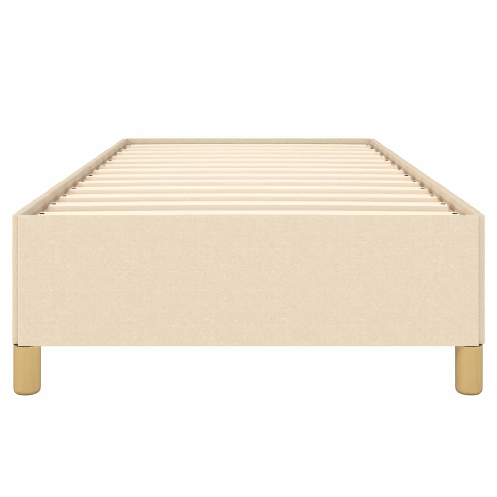 sengeramme uden madras 90x200 cm stof cremefarvet