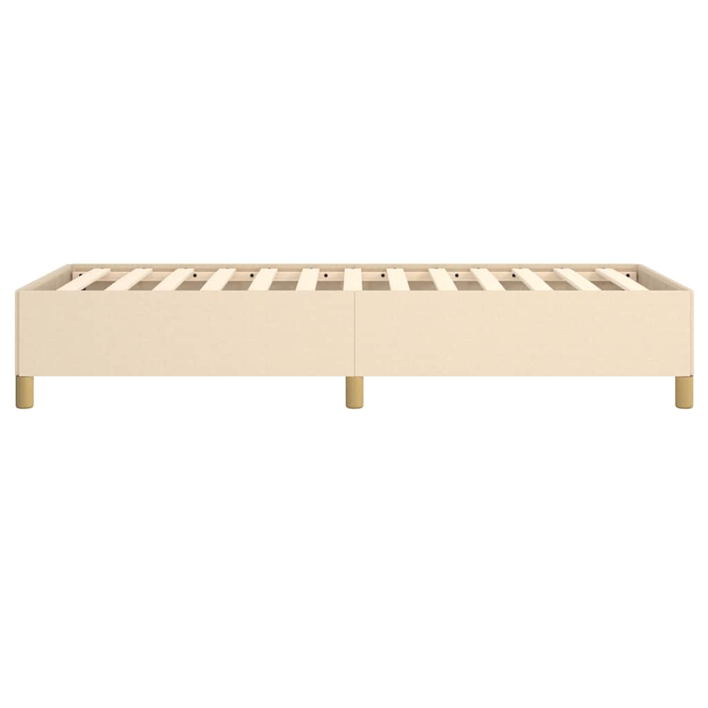 sengeramme uden madras 90x200 cm stof cremefarvet