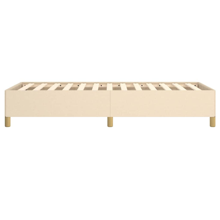 sengeramme uden madras 90x200 cm stof cremefarvet