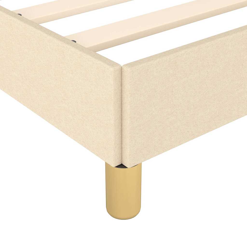 sengeramme uden madras 90x200 cm stof cremefarvet
