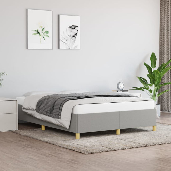 sengeramme uden madras 140x190 cm stof lysegrå