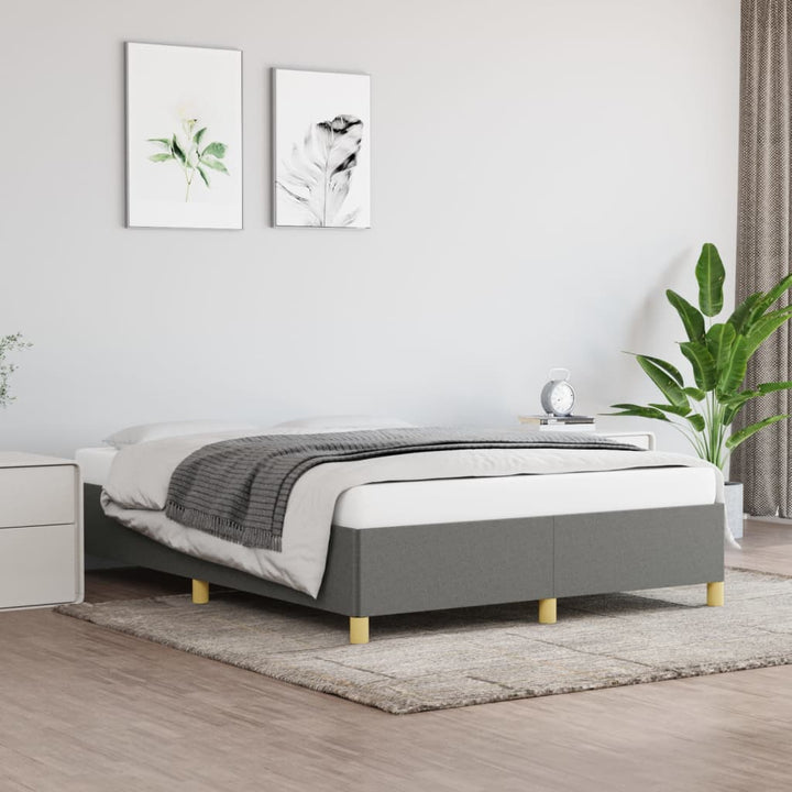 sengeramme uden madras 140x200 cm stof mørkegrå