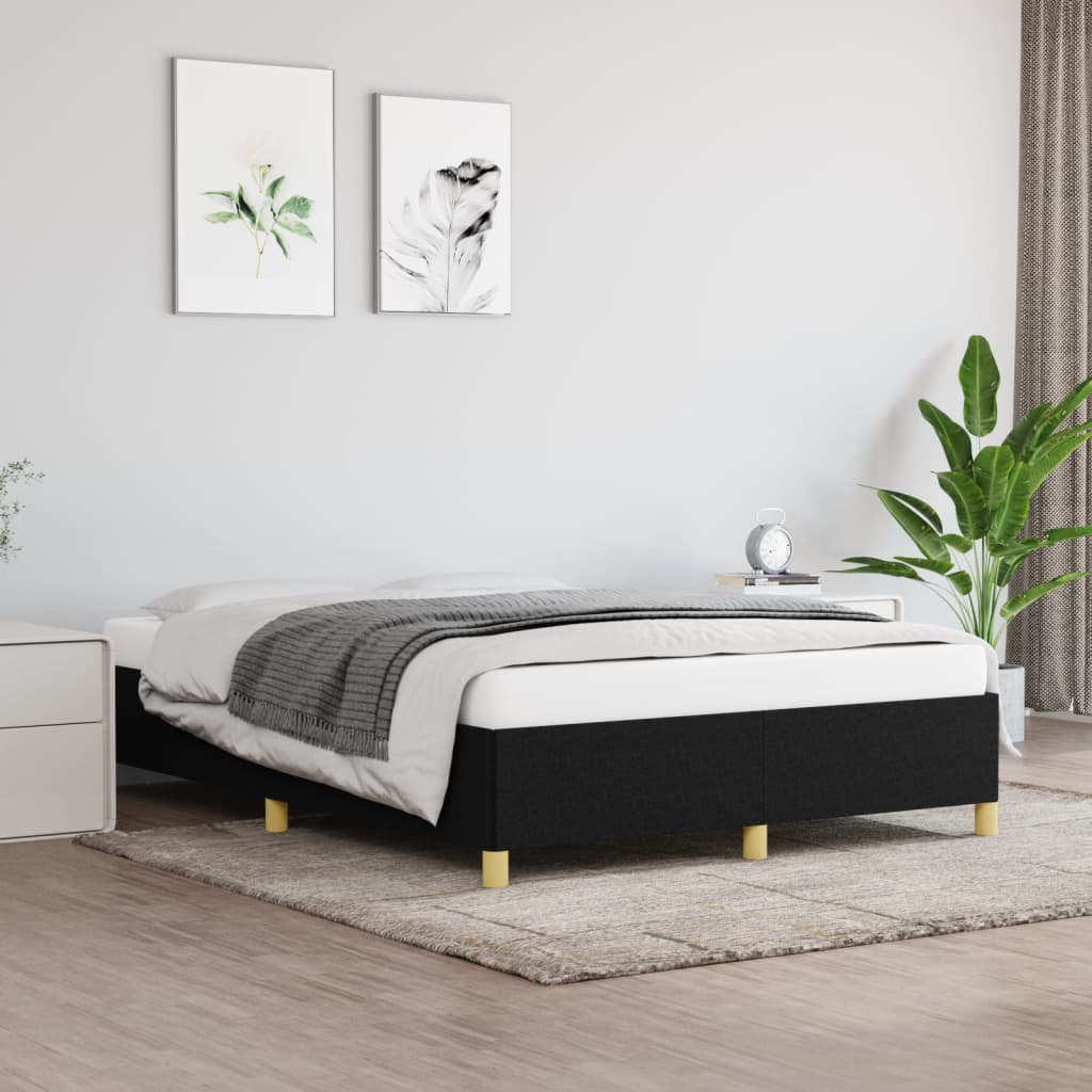 sengeramme uden madras 140x200 cm stof sort