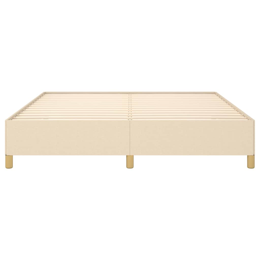 sengeramme uden madras 160x200 cm stof cremefarvet