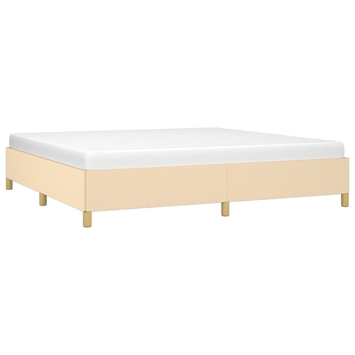 sengeramme uden madras 200x200 cm stof cremefarvet