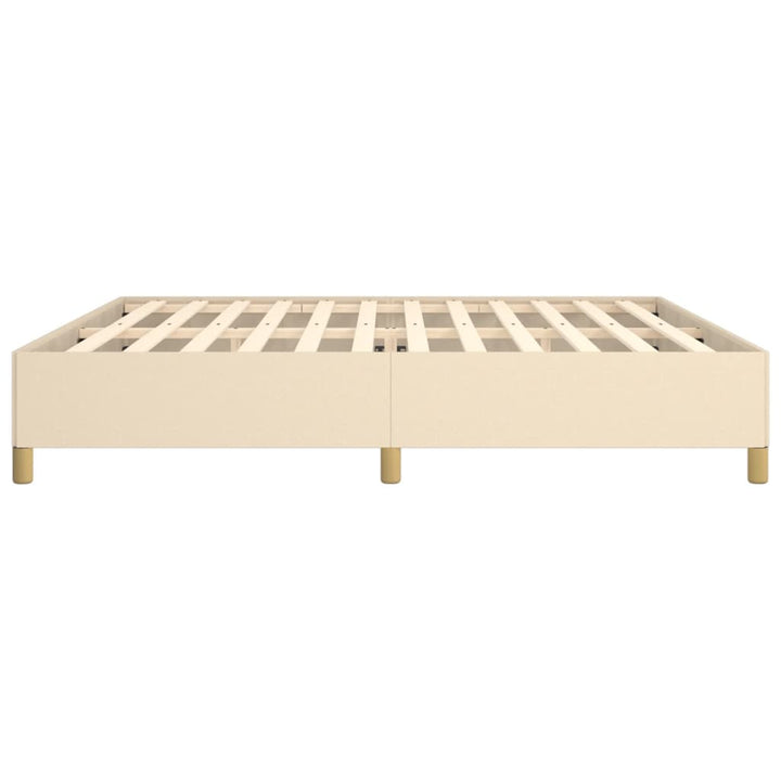 sengeramme uden madras 200x200 cm stof cremefarvet