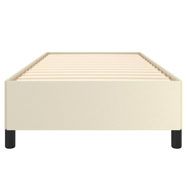 sengeramme 80x200 cm kunstlæder cremefarvet