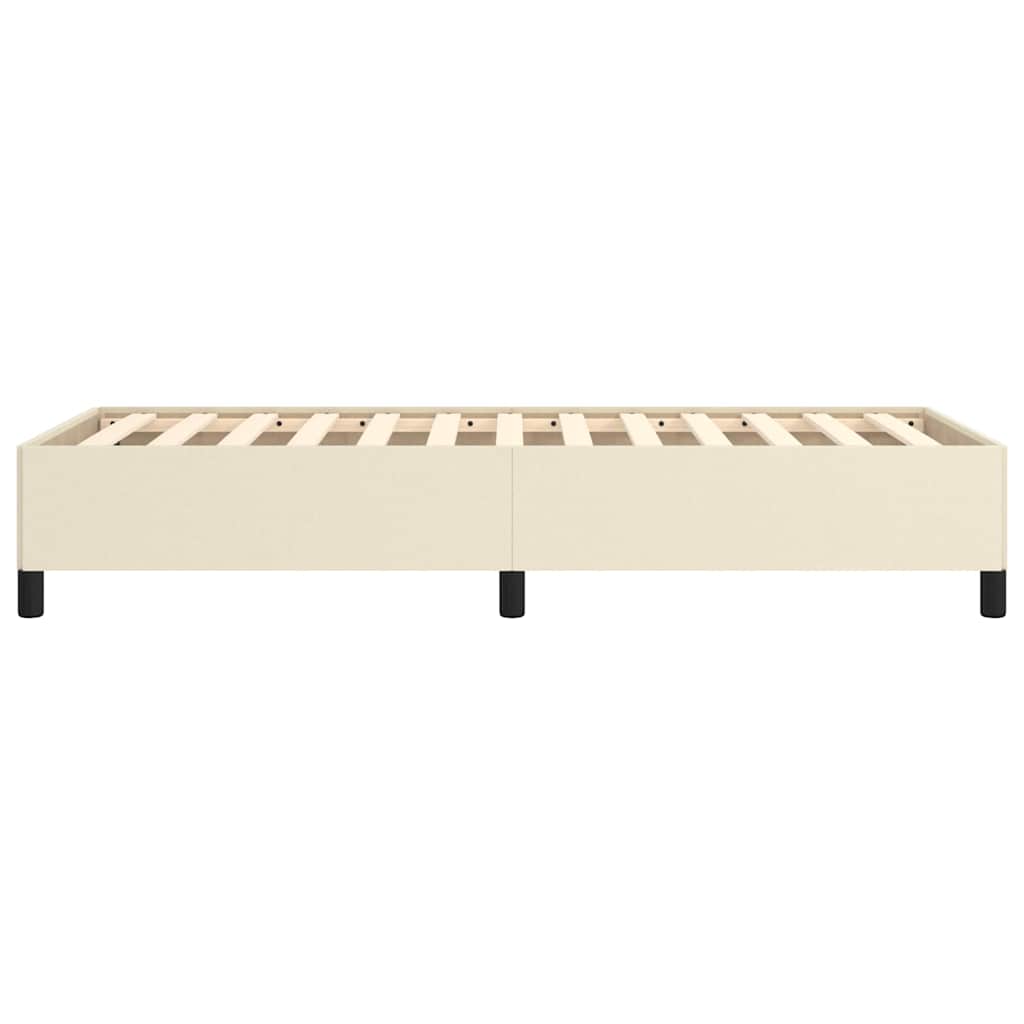 sengeramme 80x200 cm kunstlæder cremefarvet