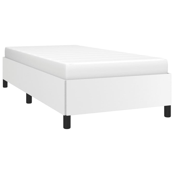 sengeramme uden madras 90x190 cm kunstlæder hvid