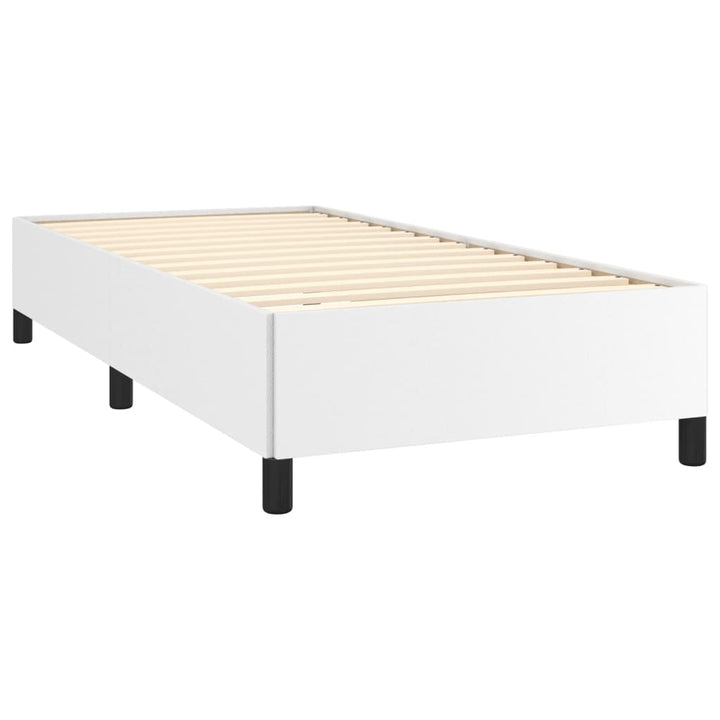 sengeramme uden madras 90x190 cm kunstlæder hvid